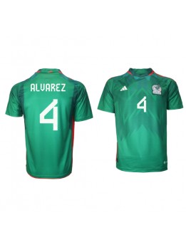 Billige Mexico Edson Alvarez #4 Hjemmedrakt VM 2022 Kortermet